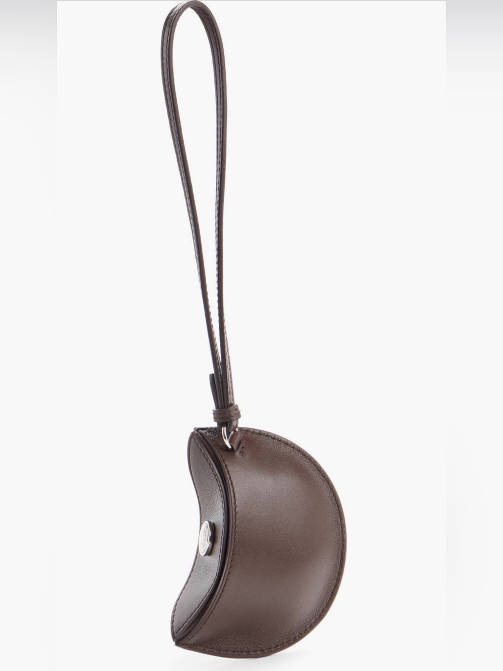 NWT JACQUEMUS Le Porte Ovalo Leather Coin Purse in Midnight Brown